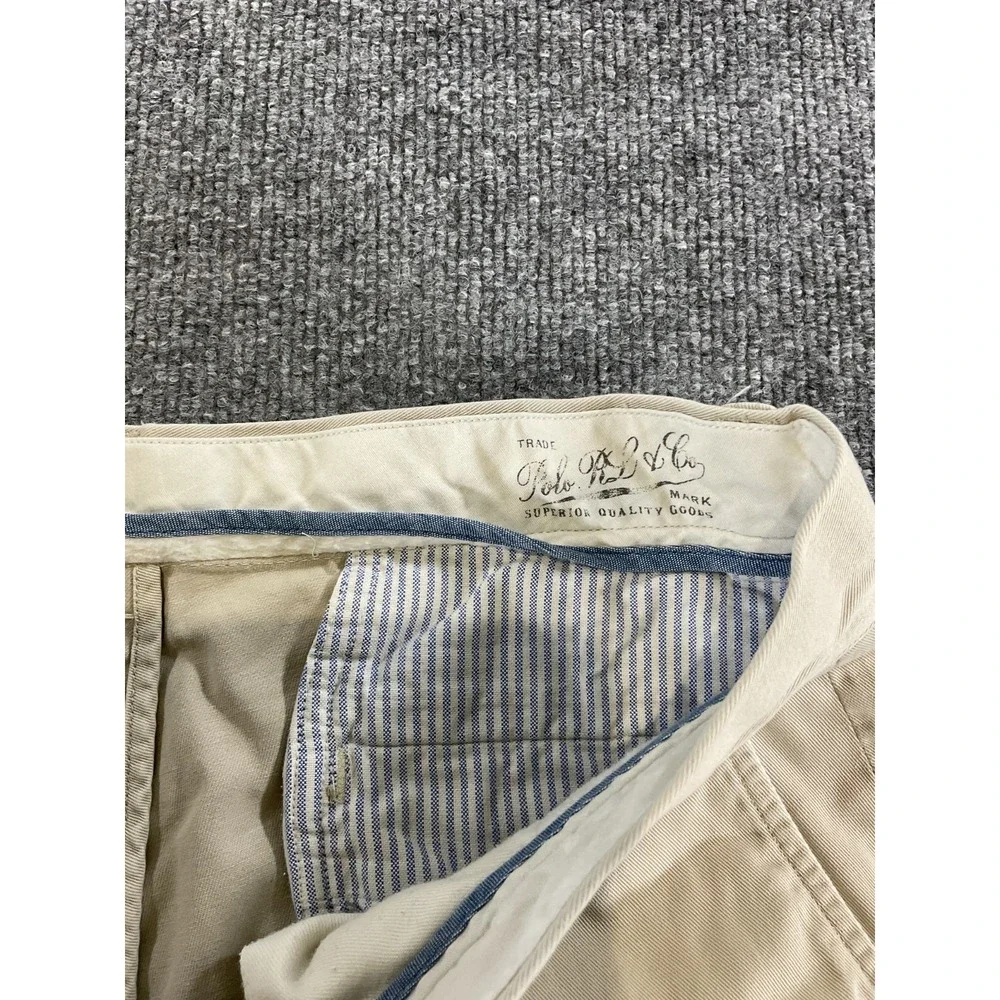 Polo Ralph Lauren Classic Fit Chino Pants 35x30 Khaki Beige Straight Leg Cotton